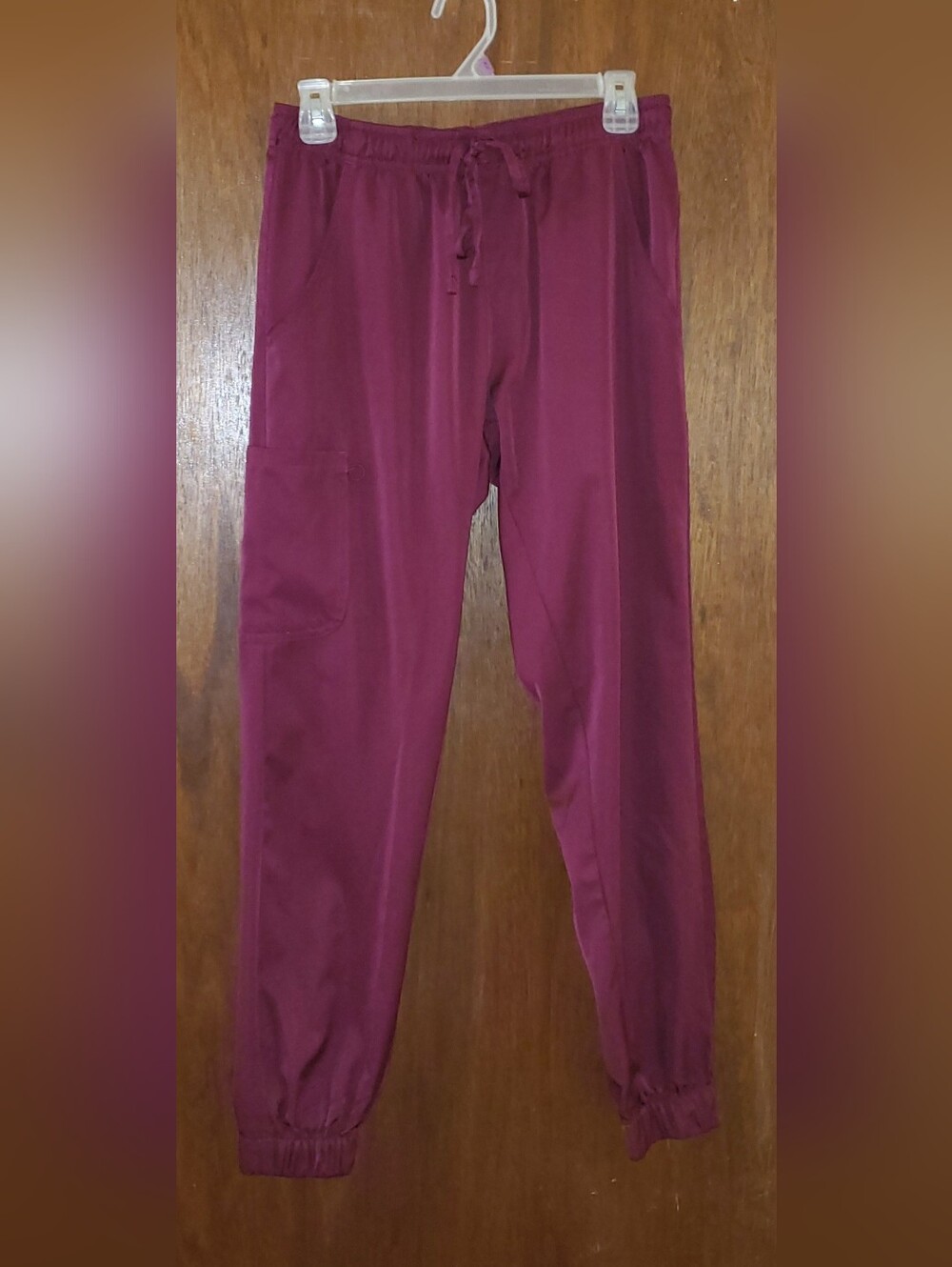Medichic Burgundy Scrub Jogger Pants Sz Medium